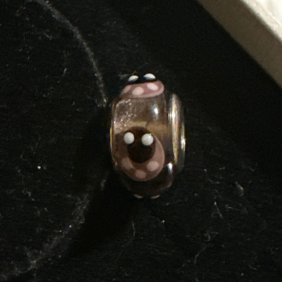 Authentic Pandora purple lucky ladybug glass murano sterling silver charm 🐞 - Picture 2 of 6